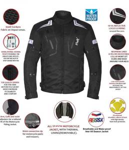 lot 49800 image: Motorcycle Jacket For Men Textile Motorbike Dualsport Enduro Motocross Racing Biker Riding CE Armored Waterproof All-Weather