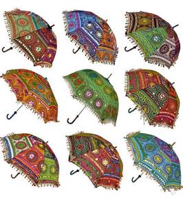 lot 49802 image: Ekam Art Sun Protection Rajasthani Wedding Event Party Decoration Umbrella Handicraft 10 Pcs