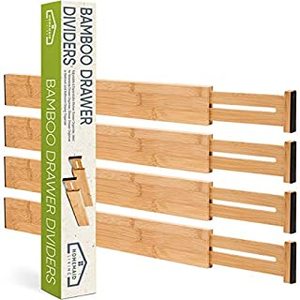 lot 49814 image: Bamboo Drawer Dividers, Adjustable & Expandable