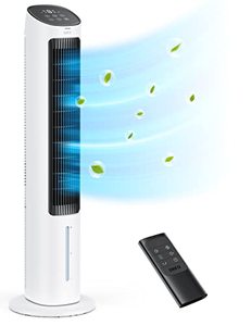 lot 49816 image: Dreo Evaporative Air Cooler, 40, 80° Oscillating, Ice Packs, Touch and Remote Control, 3 Modes, White, Model DR-HEC001-N