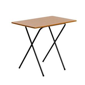 lot 49827 image: Tatoza Folding Desk Wood on Black 2.6-Foot TV Dinner Folding Table
