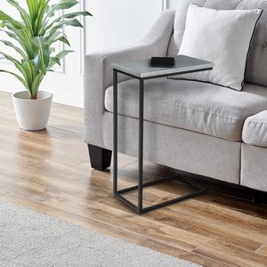 lot 49830 image: FirsTime & Co. Silver Dakota C End Table, Farmhouse Galvanized Rectangular Metal, 16 x 9 x 26 in