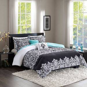 lot 49844 image: Intelligent Design Hazel BlackTeal Twin XL Set