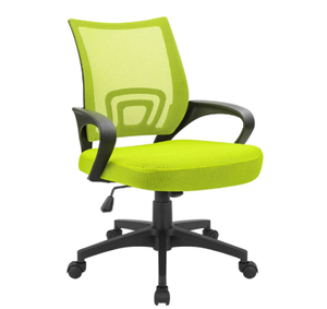 lot 49860 image: Homall Office Chair Ergonomic Mid Back Swivel Mesh Chair. lime green
