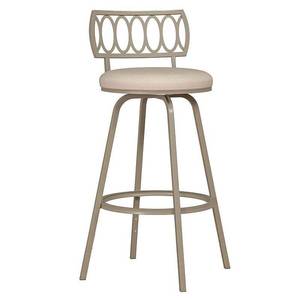 lot 49871 image: Hillsdale Furniture Geometric circle back metal swivel stool