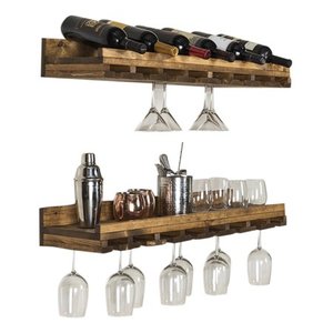 lot 49873 image: Del Hutson Designs Rustic Luxe Stemware Shelf Set