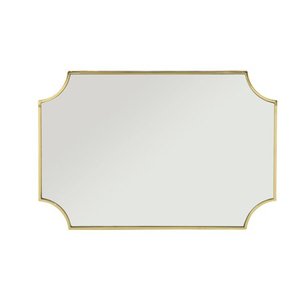 lot 49875 image: Gold- Verne Gold Finish Glam Wall Mirror by Christopher Knight Home