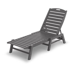 lot 49915 image: Polywood Nautical Outdoor Stackable Chaise Lounge