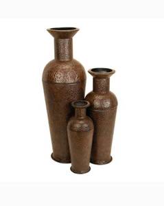 lot 49916 image: Studio 350 Metal Fluted Vases Set of 3