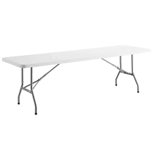 lot 156 image: 30 x 96 White Folding Plastic Table