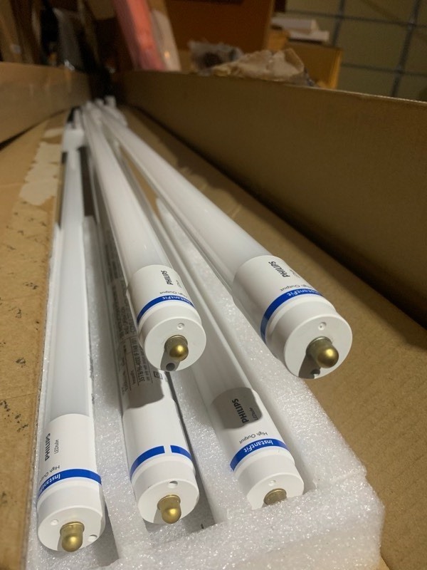 lot 330 image: 5 New 8ft Long Philips LED 35W Light Bulbs