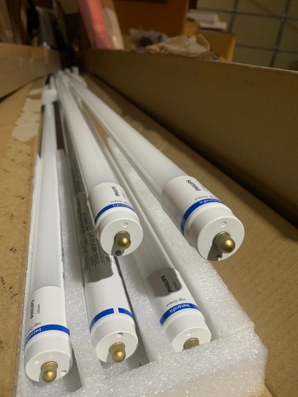 lot 332 image: 5 New 8ft Long Philips LED 35W Light Bulbs
