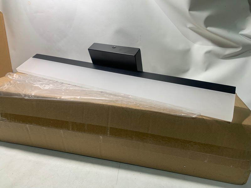 lot 123 image: New Elegant Modern Black 2ft Bath Vanity Light