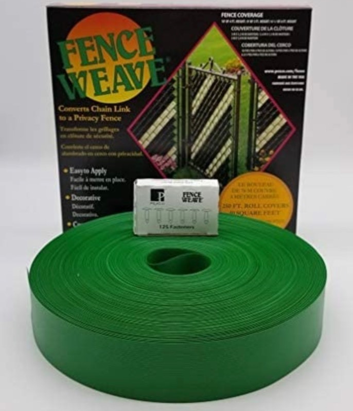 lot 177 image: New Box of Pexco Brand Fence Weave 250 Roll - Green