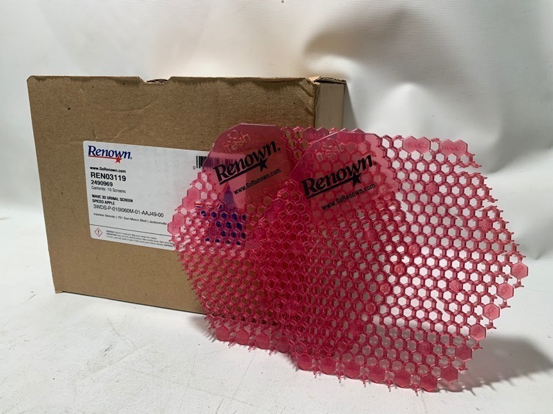 lot 200 image: New Box of 10 Renown Spiced Apple Wave 3D Urinal Screens