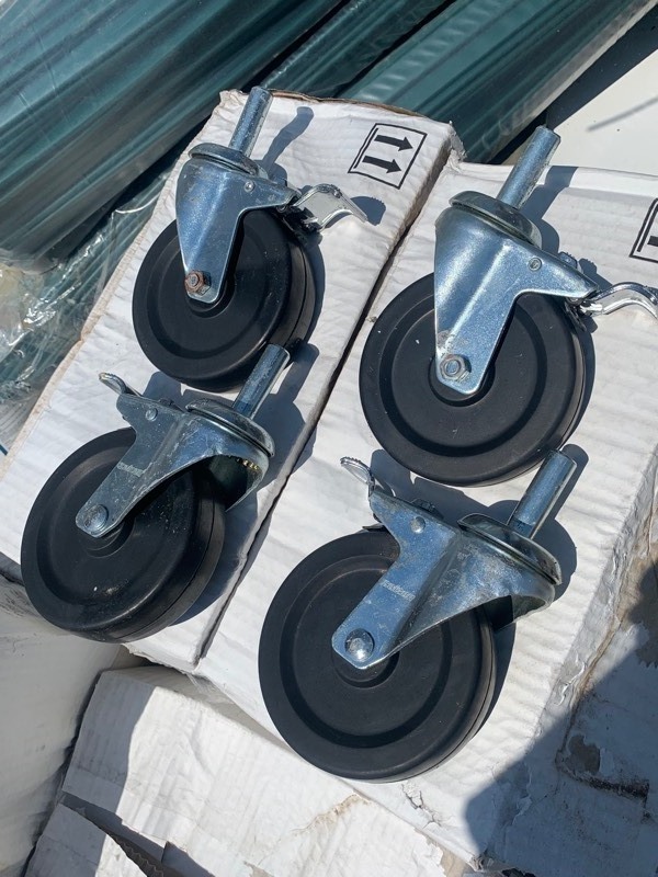 lot 250 image: Set of 4 Colson Heavy Duty 5 Casters w Breaks