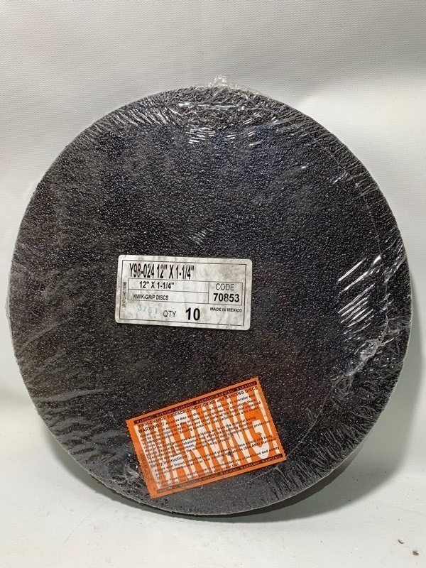 lot 265 image: New Kwik-Grip Discs Y98-024 12 X 1-14 (10pc Lot)