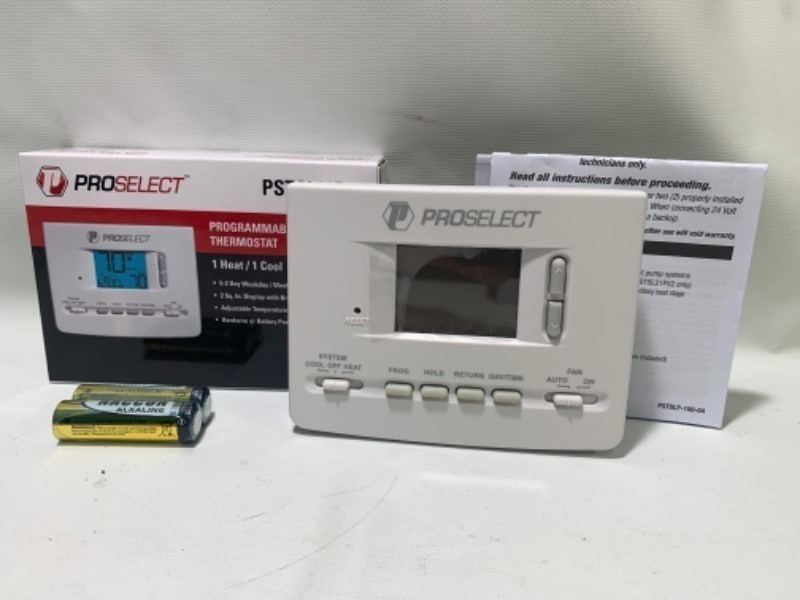 lot 267 image: New Pro Select Programmable Thermostat 1Heat 1Cool