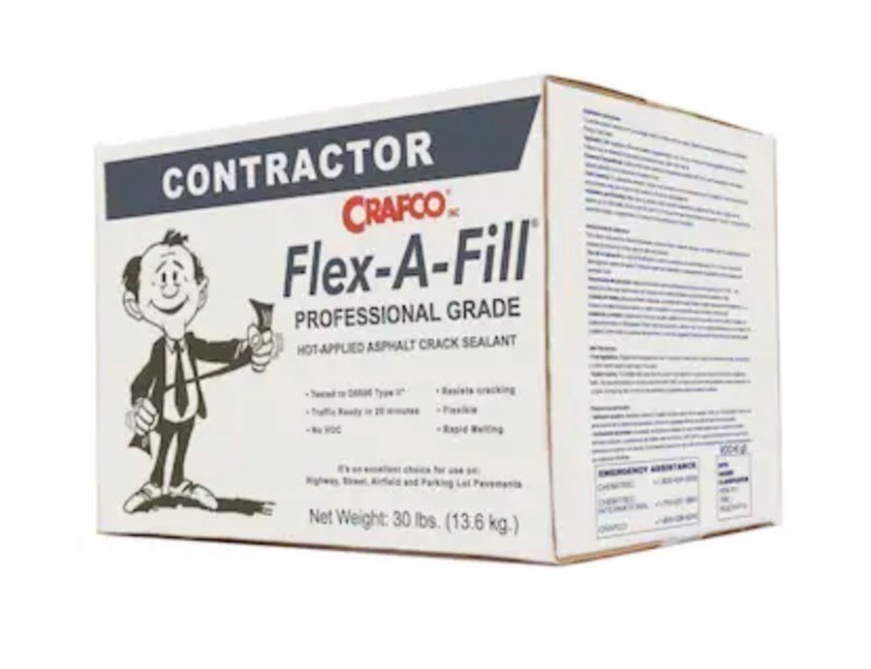 lot 307 image: New 30lb Box of Crafco Flex-A-Fill Professional Grade Asphalt Patch Crack Sealant