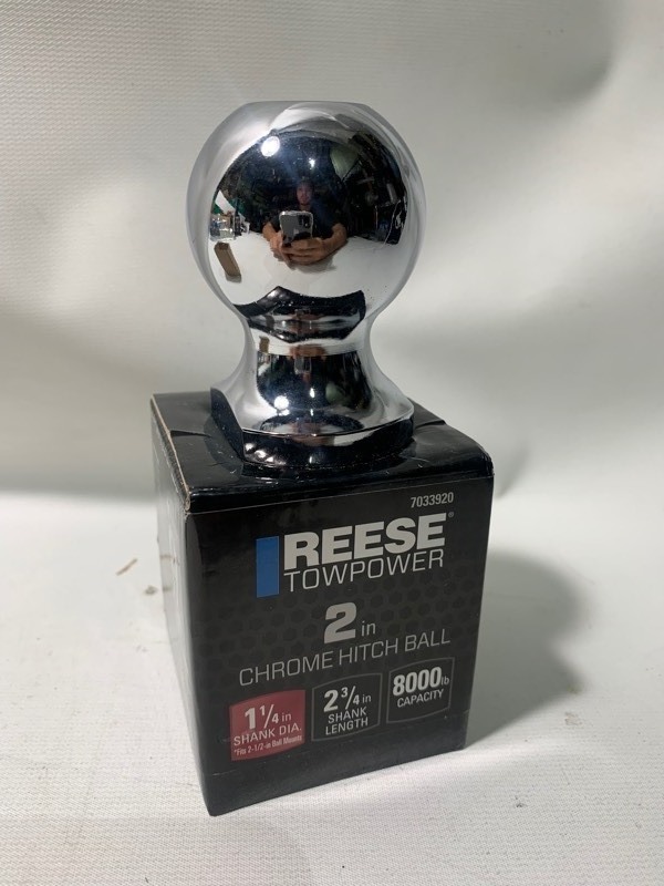 lot 347 image: New 2 Chrome Hitch Ball