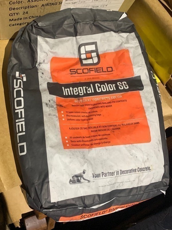 lot 384 image: 2- 11 lbs Bags of Scofield Integral Color SG Concert Color