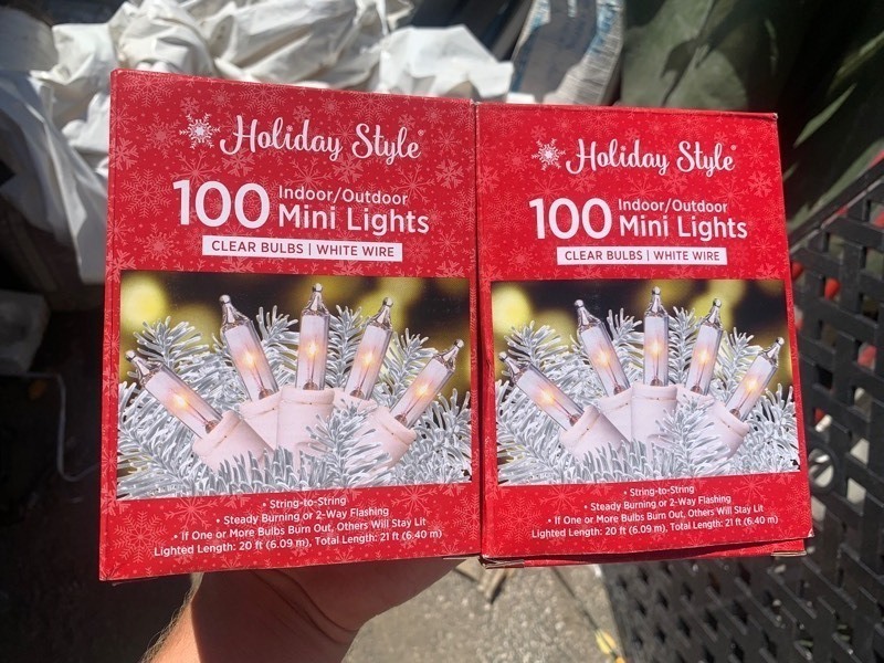 lot 449 image: 2 New Boxes of Holiday Style 100 IndoorOutdoor Mini Clear White Wire Lights 20ft