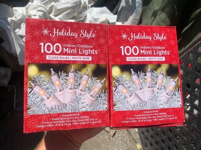 lot 450 image: 2 New Boxes of Holiday Style 100 IndoorOutdoor Mini Clear White Wire Lights 20ft