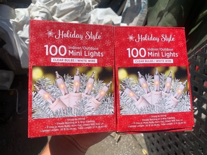 lot 451 image: 2 New Boxes of Holiday Style 100 IndoorOutdoor Mini Clear White Wire Lights 20ft
