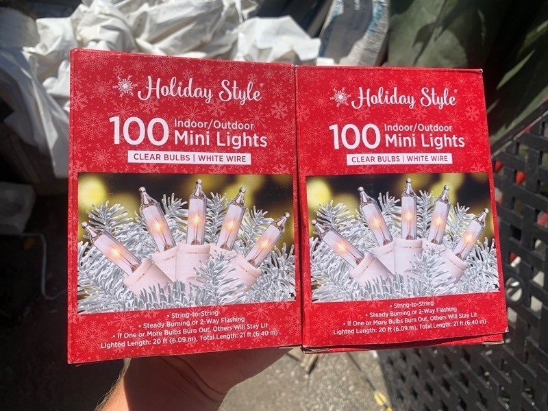 lot 452 image: 2 New Boxes of Holiday Style 100 IndoorOutdoor Mini Clear White Wire Lights 20ft