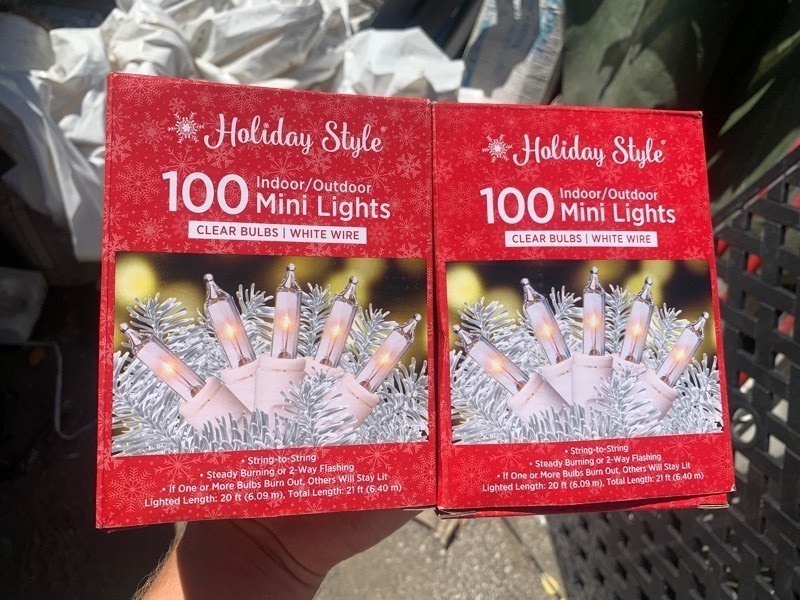 lot 453 image: 2 New Boxes of Holiday Style 100 IndoorOutdoor Mini Clear White Wire Lights 20ft