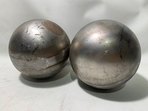 lot 42 image: 2 Hollow Metal Balls