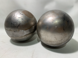 lot 44 image: 2 Hollow Metal Balls