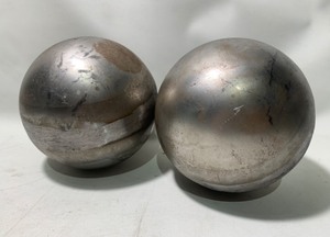 lot 45 image: 2 Hollow Metal Balls