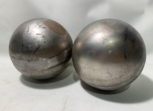 lot 46 image: 2 Hollow Metal Balls