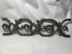 lot 980 image: 1 Solid Heavy Duty Decorative Wrought Iron Piece 8x28 (Style B)