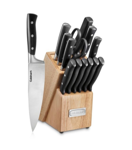 lot 20 image: New Cuisinart Classic 15pc Forged Triple Rivet Cutlery Block Set