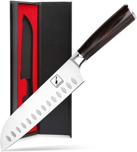 lot 22 image: Imarku Santoku 7 German HC Pakkawood Handle Kitchen Knife