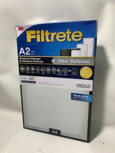 lot 55 image: 2 New 3M Filtrete A2 Premium Allergen Odor Defense Room Air Purifier Filters
