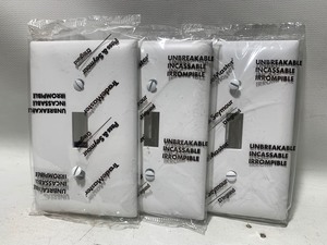 lot 62 image: 20 New Standard Sized TradeMaster White Unbreakable Switch Plates