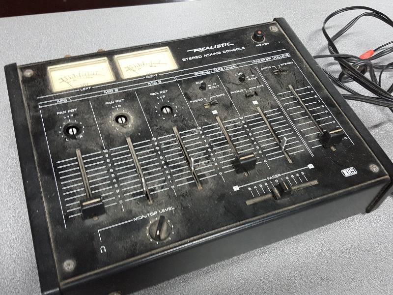 lot 2019 image: Could be fun with this Reaistic Stereo mixing console.  Missing a few knobs