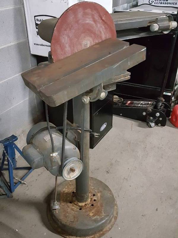 lot 2048 image: When they made things right is this Sears Roebuck Craftsman power house sanding disc and belt adjustable