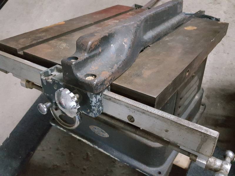 lot 2049 image: Talk about when they made them right.  This heavy cast steel Craftsman table saw fits right in there.