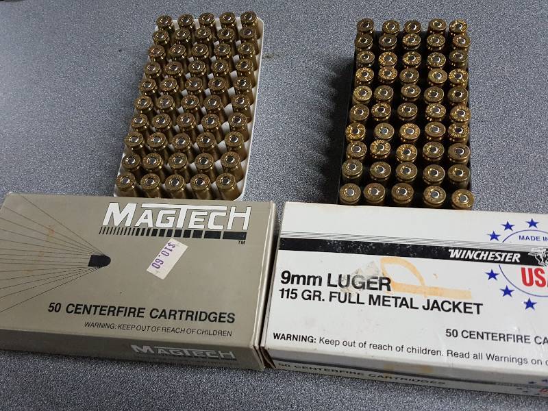 lot 2140 image: Boxes of 9MM Luger Ammunition whats shown in the photos is what youre bidding on.