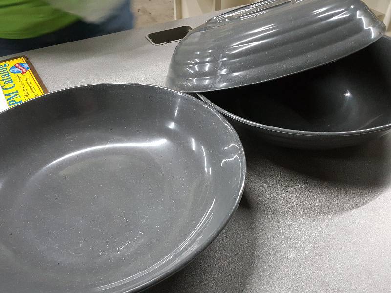 lot 2154 image: 3 of these new Commercial quality restaurant 13 diameter microwavable bowls