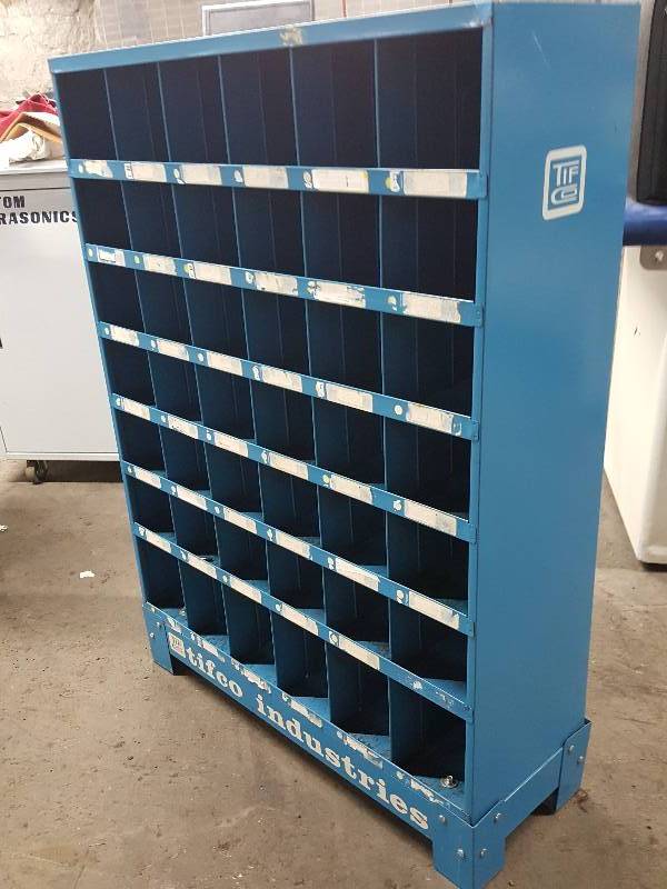 Serious Heavy Duty Metal Bolt Bin Or Small Parts Storage Unit About 48   627383 