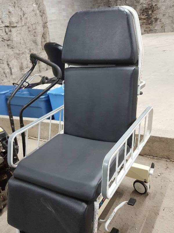 lot 2191 image: Rocket sled, hospital drag racer club or doctors office operating table chair