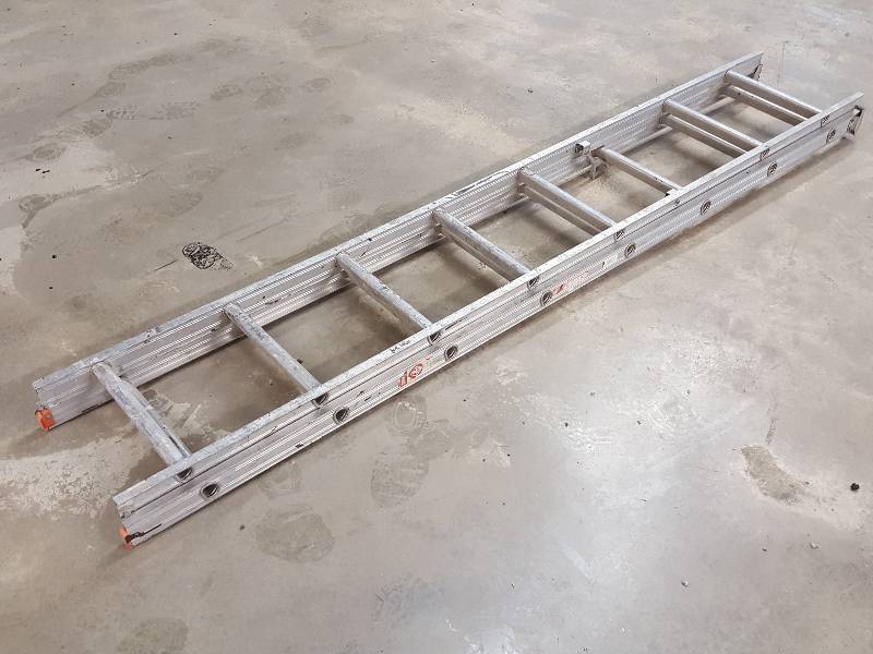 lot 8100 image: Guessing about 15 foot aluminum Keller painter extension ladder