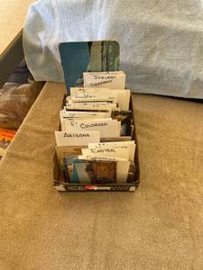 lot 5307 image: huge lot of old post cards sorted by state & country