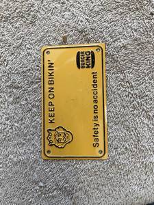 lot 5396 image: vintage Burger King bike tag