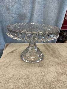 lot 5465 image: leaded crystal cake plate